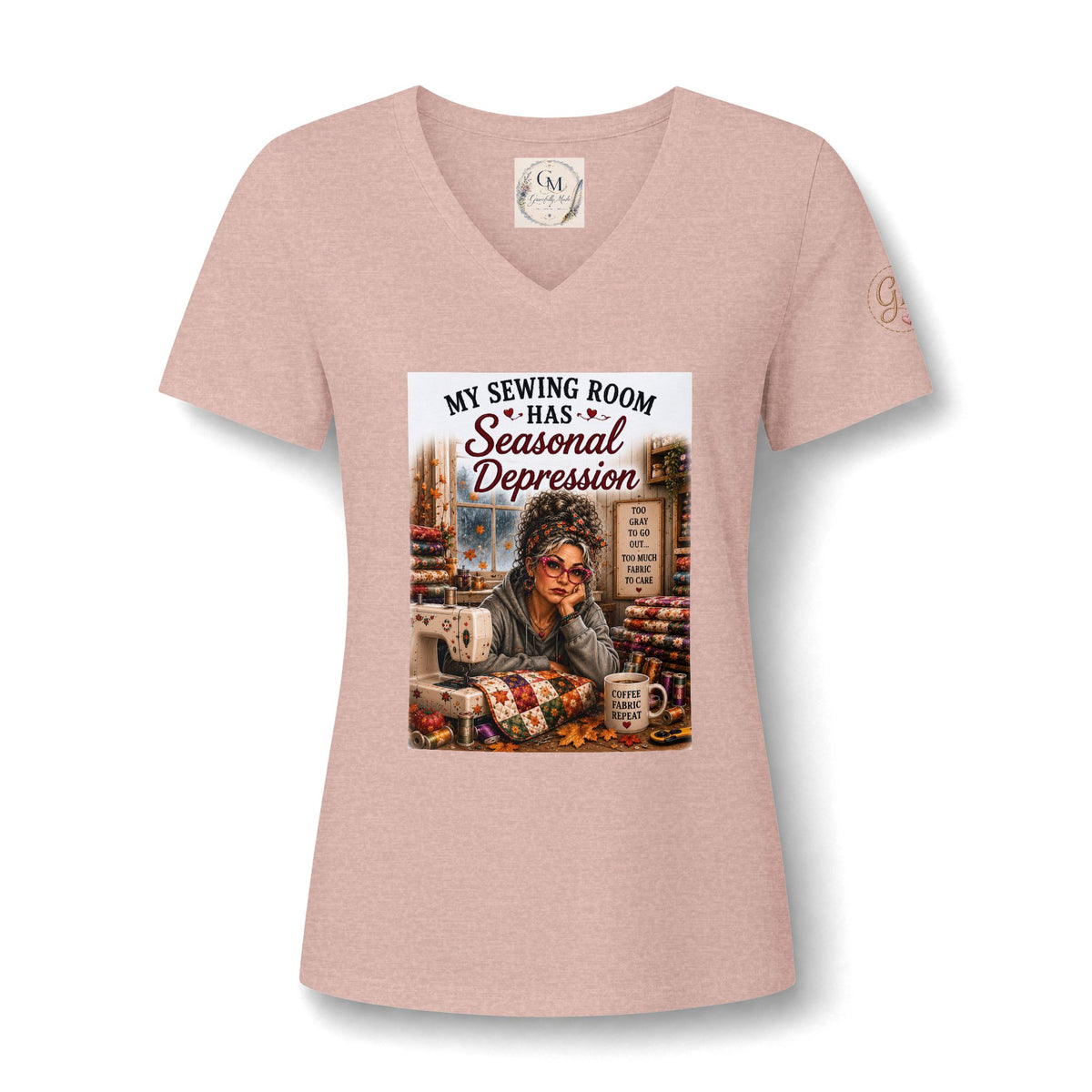 Sewing Room Seasonal Depression V-Neck Tee
