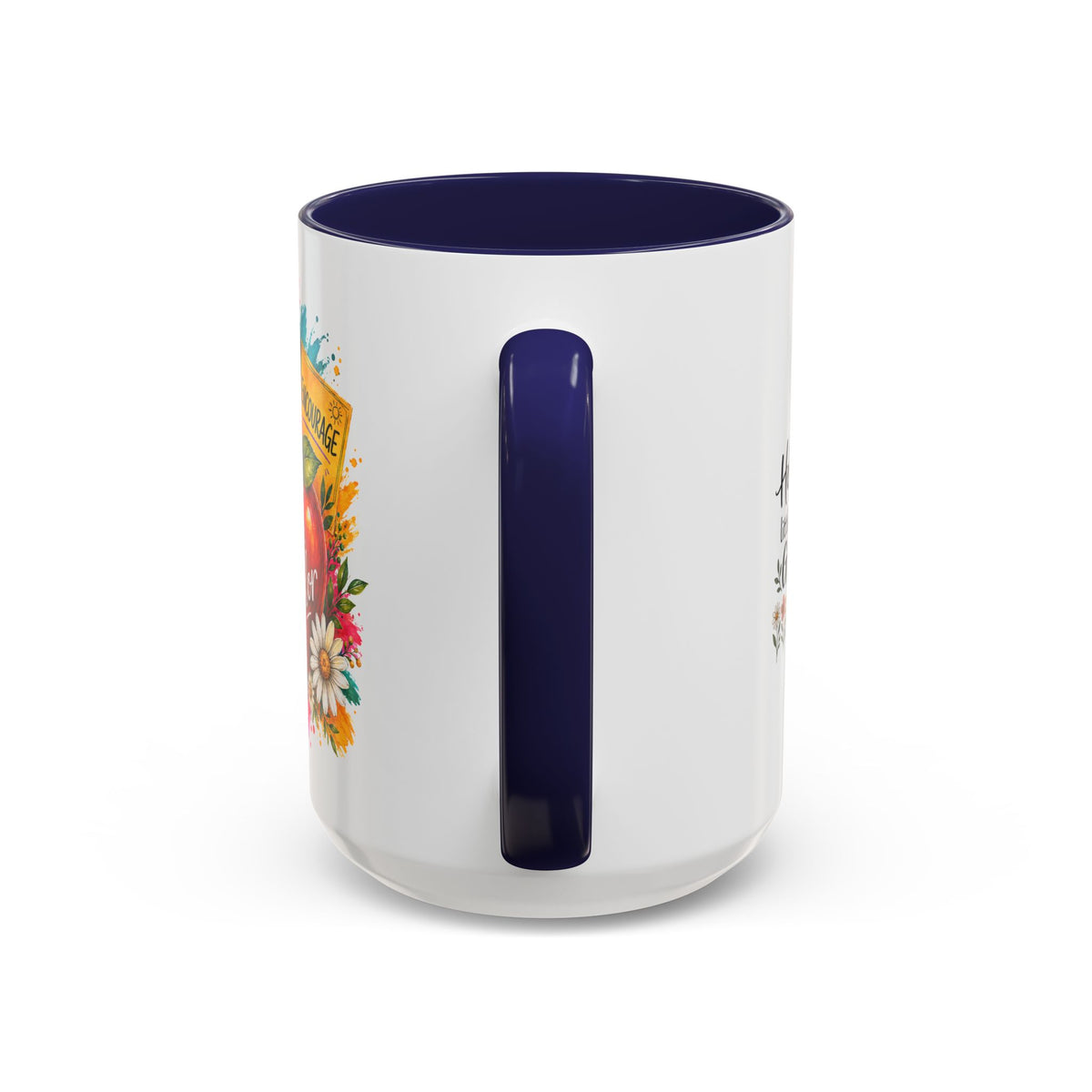 Teacher Coffee Mug — Personalized "Mrs. Taylor" Apple Design (Inspire, Encourage, Make a Difference)