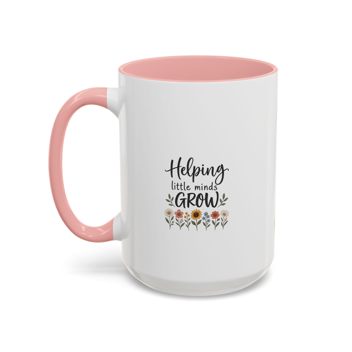 Teacher Coffee Mug — Personalized "Mrs. Taylor" Apple Design (Inspire, Encourage, Make a Difference)