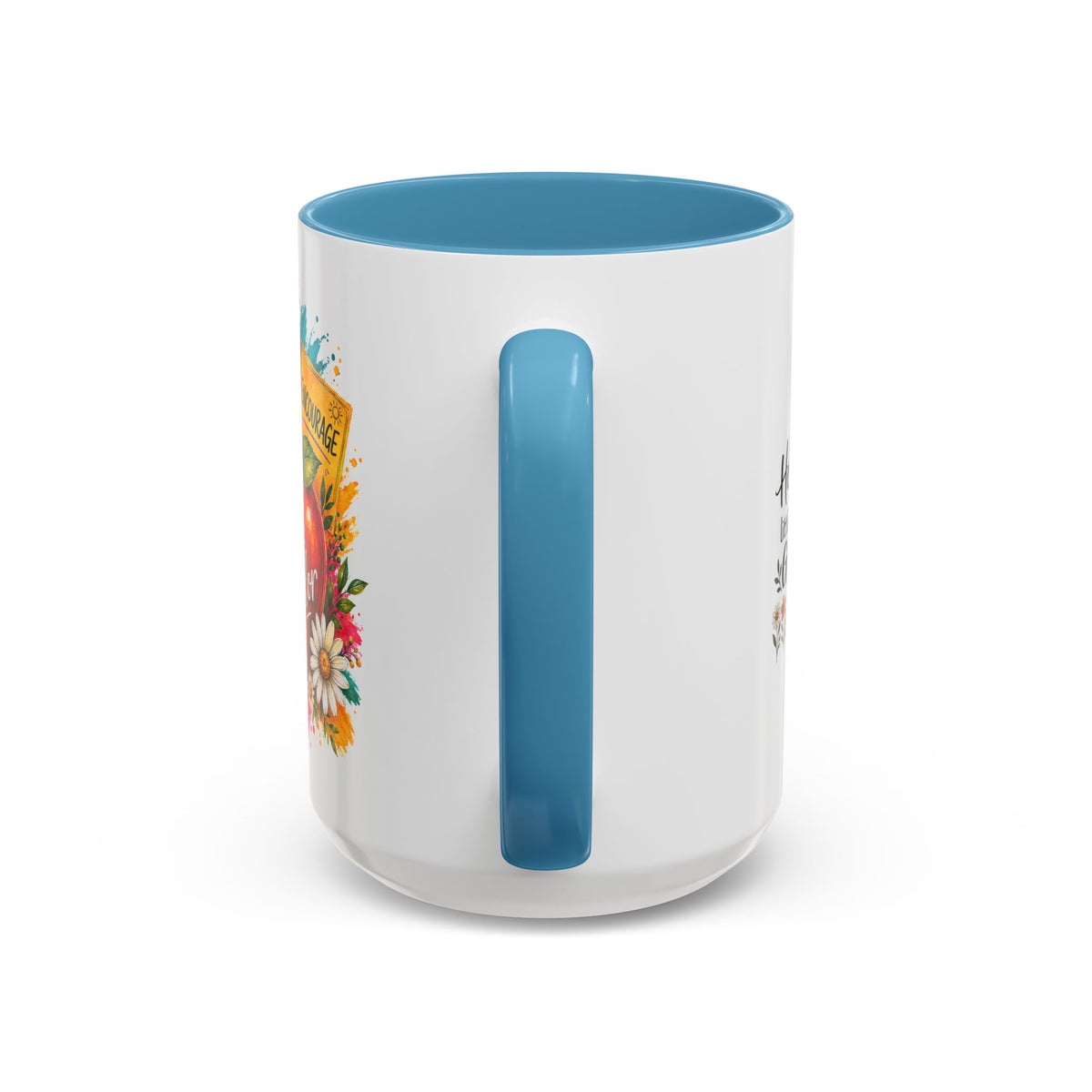Teacher Coffee Mug — Personalized "Mrs. Taylor" Apple Design (Inspire, Encourage, Make a Difference)